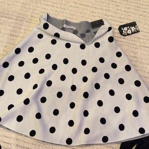 Classic concepts Black and White Polka Dot Mini Skirt